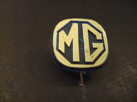MG (Morris Garages) blauw goudkleurig logo
